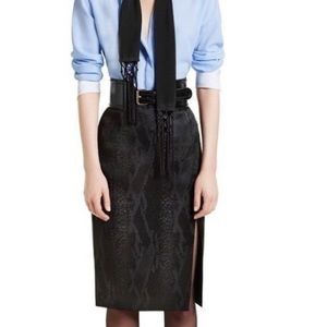 TT: ALTUZARRA for Target Black Snake Embossed Pencil Skirt